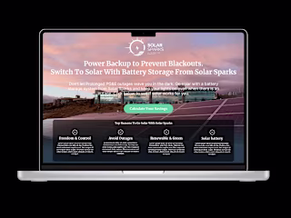 Solar Sparks Landing Page