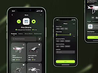UI/UX Design. QuadRent -Drone rent mobile app