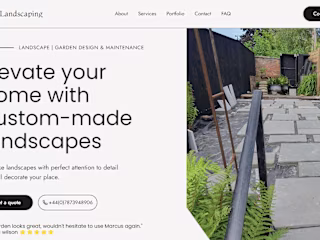Framer Website Design for Landscaping Company