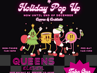Holiday Bar Pop-up Marketing for Queen's Eleven