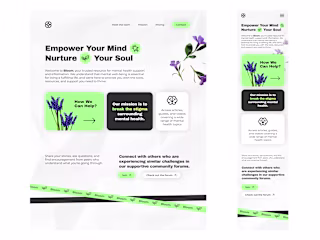 Mental Health Website - Landing page concept