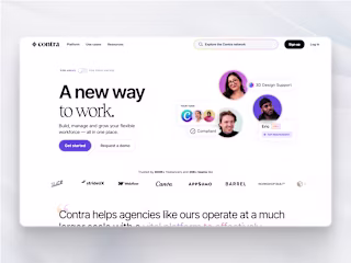 Contra home (Framer development)
