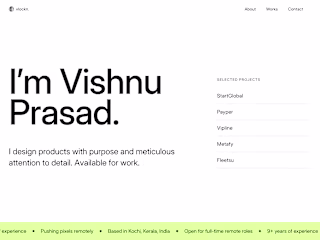 Webflow site for a Product designer