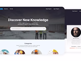 Website for finding and viewing construction tutorials