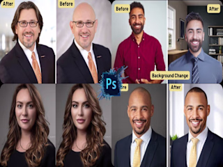 Headshot retouching
