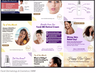 Social Media Management for a Dermatology Brand.