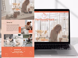 The Glazed Peach Pottery Studio Website