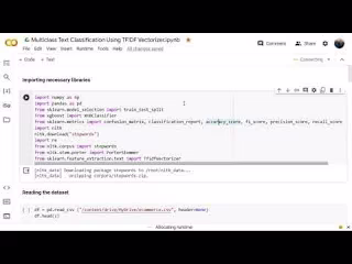 Text Classification In Python Using TFIDF Vectorizer