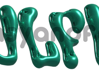 3D balloon typography logo for birthday gift needs