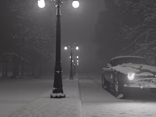 "Winter Wonderland Revived: Vintage Elegance in a Snowy Realm