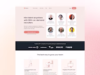 Landing page for Relancer