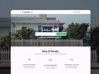 CashOffer - real estate custom WordPress website