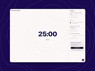 The Focus Clock: Minimalist deep work timer (FR)