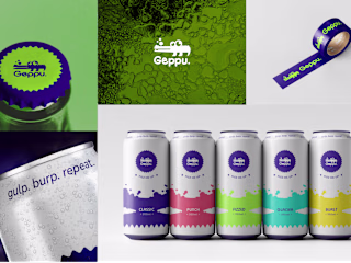 Geppu- Logo and Brand Identity for a beverage company
