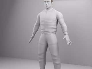3D Modeled Human Figure in Formal Attire