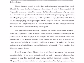 Poetic Mongsen: History, Culture and Language