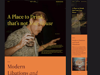 Standout Webflow Website for an Upscale Cocktail Bar & Lounge