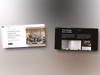 Terizla Furniture Design Studio Website Framer Development.