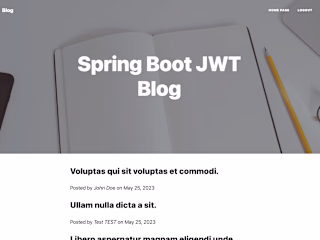 Blog with Spring Security, Spring Boot, and Vue.j