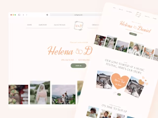 Beautifully crafted & modern wedding landing page