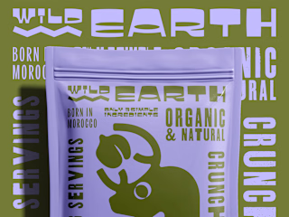 Wild Earth Harvest Organic Chickpea Crackers Packaging Design
