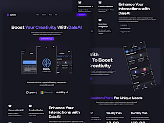 UI Design for DaleAI Landing Page