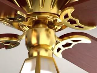 3D Modeled and animated ceiling fan