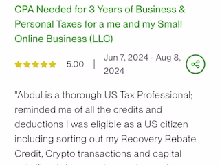 CPA Needed for 3 Years of Business & Personal Taxes