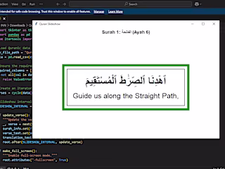 Quranic Verse Slideshow with Translation

