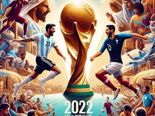 A script of the final match in the Football World cup 2022