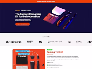 Tame Grooming Store | Figma to Replo