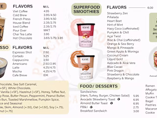 Peachy Corners - Menu Designs