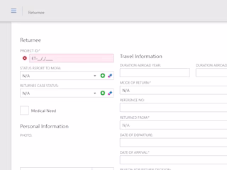 Returnees reintegration information management system