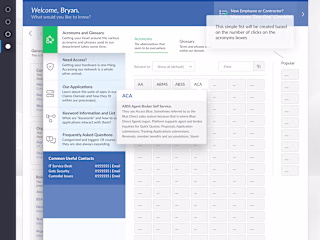 Online documentation for enterprise projects and employees