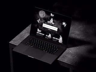 Ghost Themed Gambling Web Design