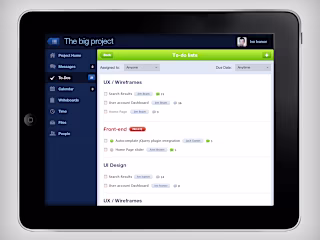 Basecamp for iPad - Legacy concept app design from 2012