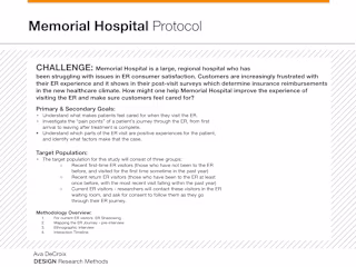 Design Research Protocol: Healthcare Industry