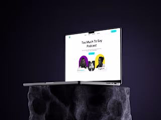 Bold, Minimalist Website Design for 'Too Much To Say' Podcast