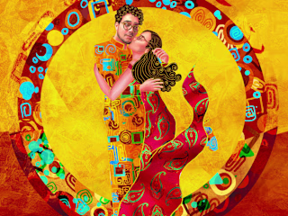 Klimt-inspired portraits