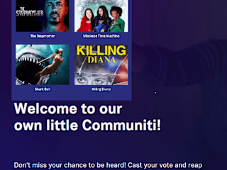 Mock Landing Community Tab for Tubi