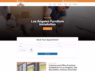 Los Angeles Furniture Installation Website Development