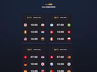 World Cup calendar
