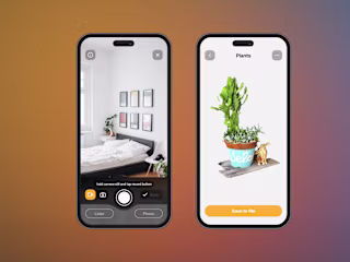 UX/UI Design for the "Polycam" application that creates 3D model
