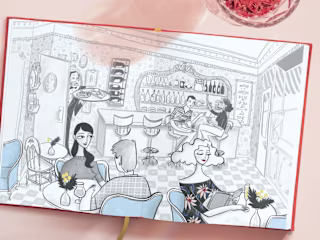 Parisian-Inspired Book Cover + Interior Illustrations 