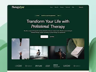 Therapy Website Landing Page Design & Development in Framer
