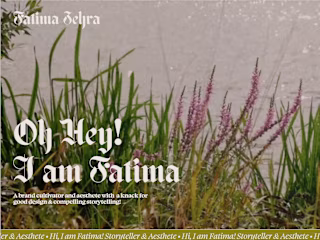 Story-Driven Website Design for Creative Director Fatima Zehra