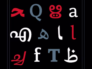 Elim text—Harmonising Malayalam and Latin scripts