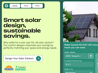 Solar Website + Calculator - Bento Landing Page Hero Design