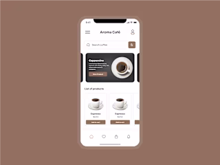 Coffee Mobile Homepage UI