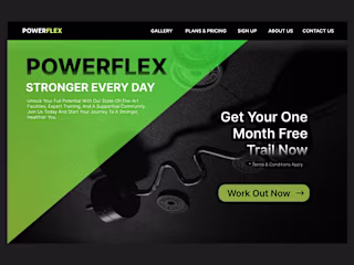 POWERFLEX GYM | Landing Page Design